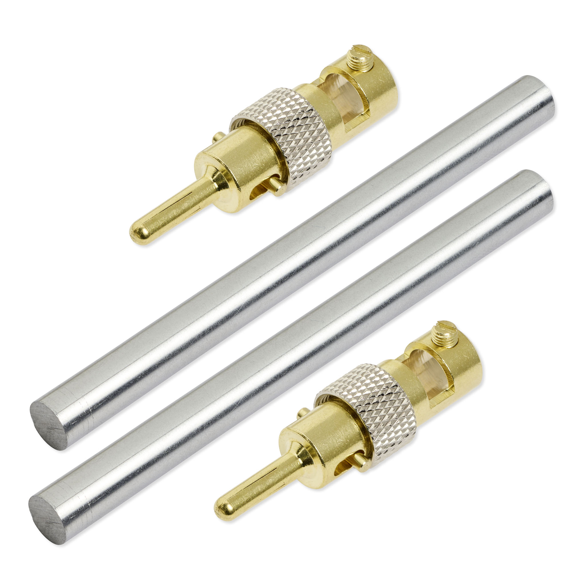 Chrom_100x8mm_2Stecker Chrom Elektroden 10,0 cm x 8,0 mm (1 Paar) – Bild 1
