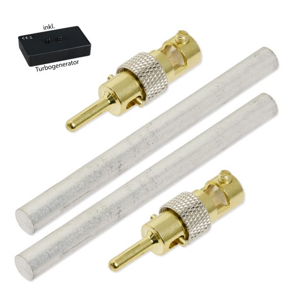 Magnesium Elektroden 10,0 cm x 8,0 mm (1 Paar) mit Turbogenerator 6.0