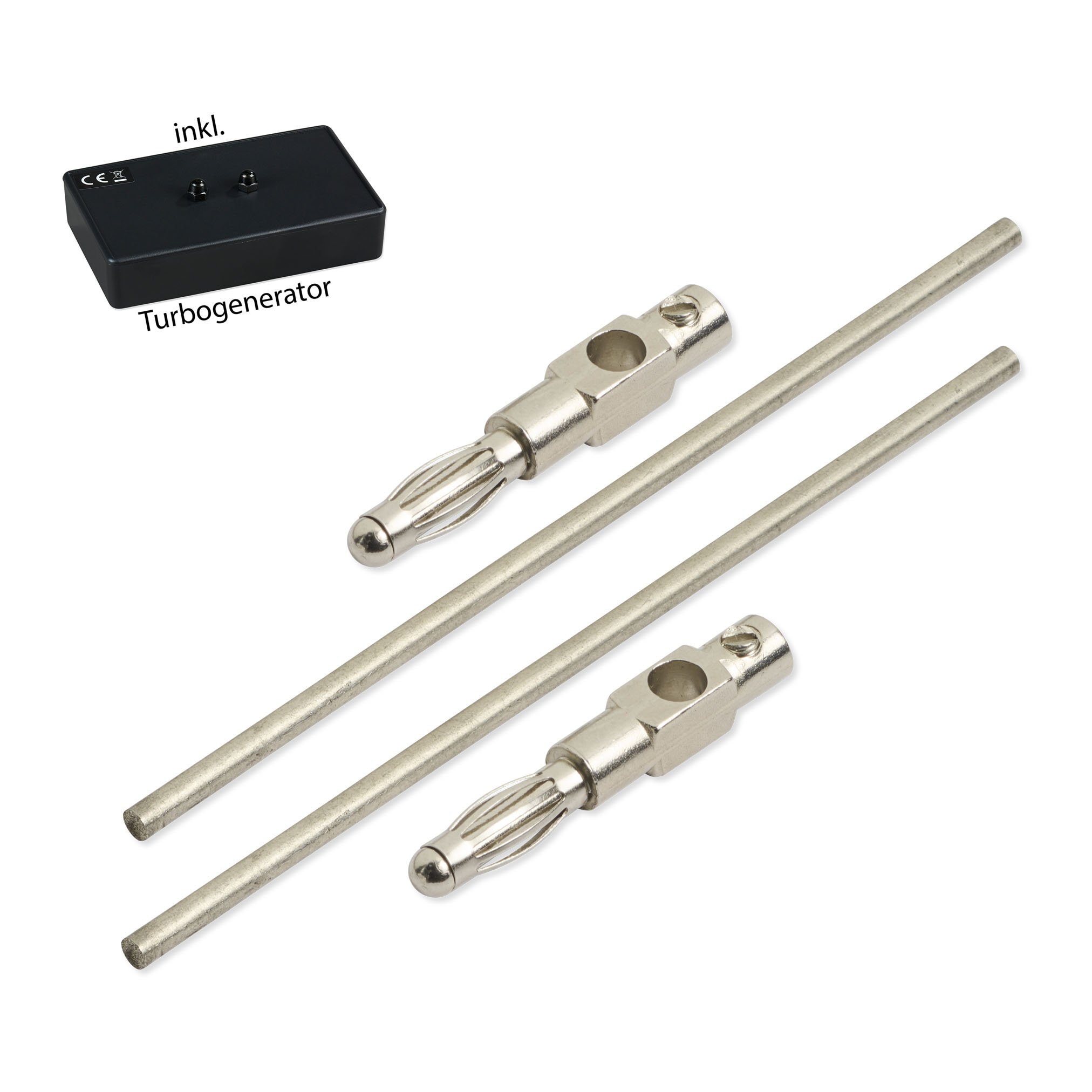 Nickel_82x2,5mm_2-Stecker+Turbo Nickel Elektroden 8,2 cm x 2,5 mm (1 Paar) mit Turbogenerator 6.0 – Bild 1
