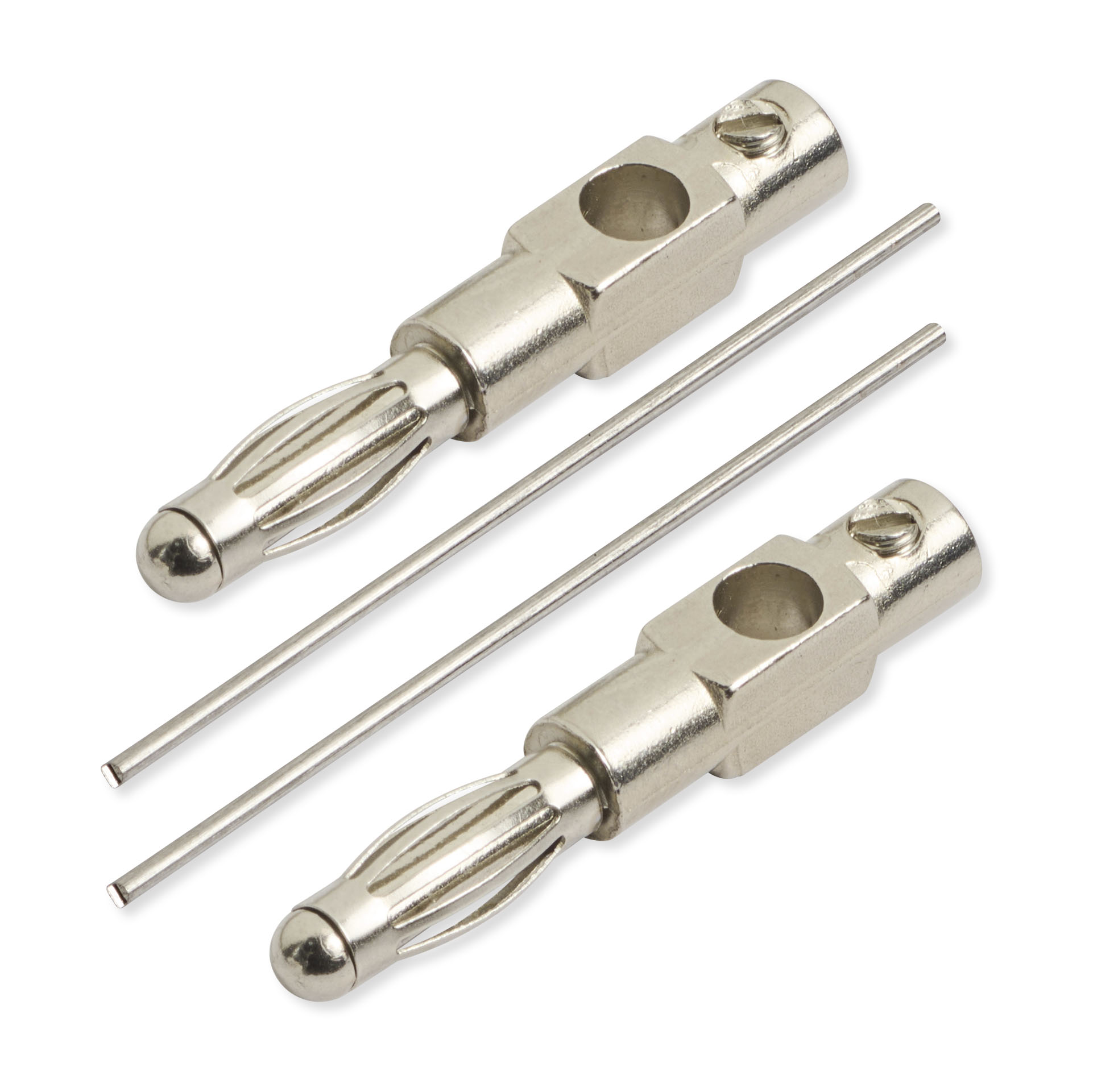 Rhodium_41x1mm_2Stecker Rhodium Elektroden 4,1 cm x 1,0 mm (1 Paar) – Bild 1
