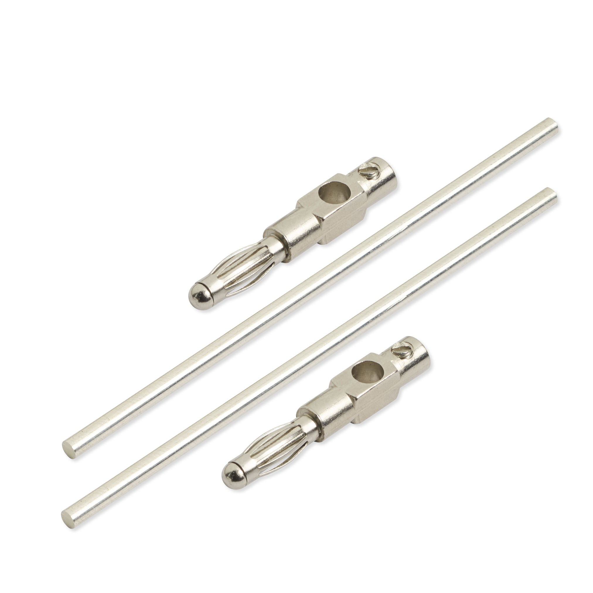Silber_82x2,5mm_2Stecker Silber Elektroden 8,2 cm x 2,5 mm (1 Paar) – Bild 1