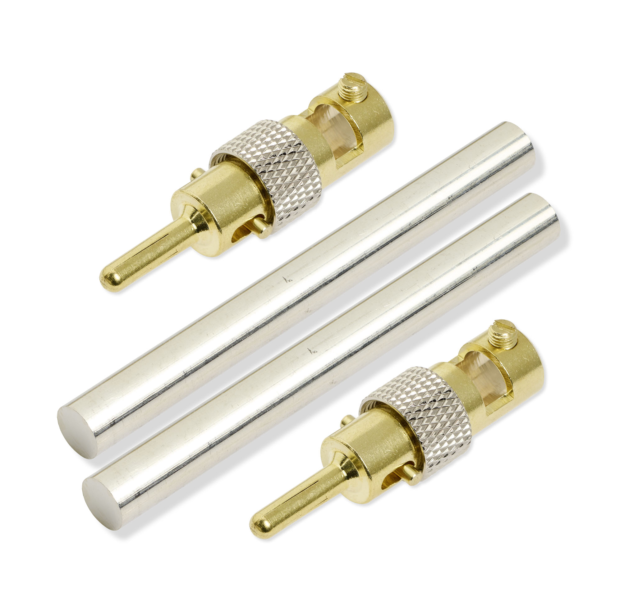 Silber_82x8mm_2-Stecker Silber Elektroden 8,2 cm x 8,0 mm (1 Paar) – Bild 1