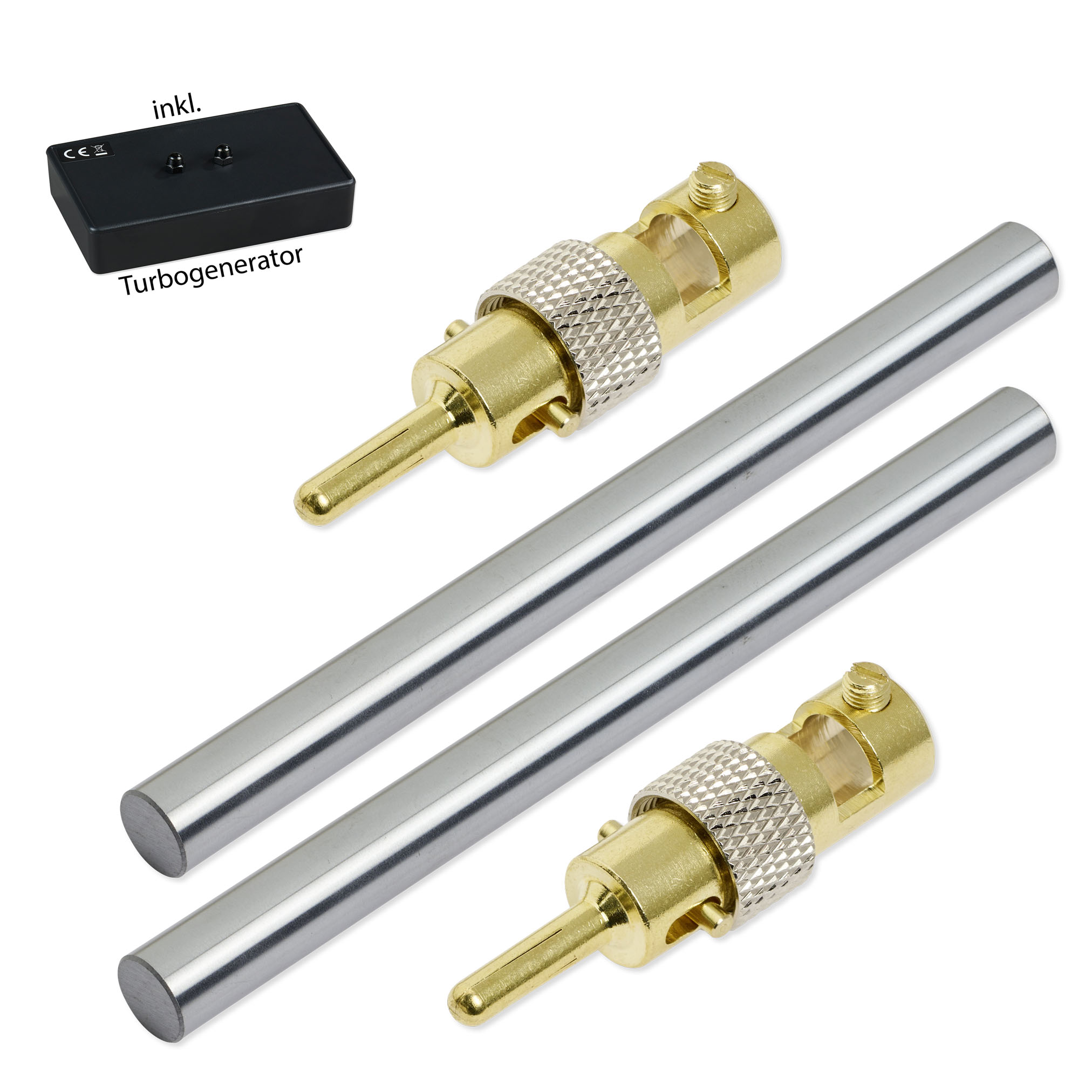 Silizium_100x8mm_2-Stecker+Turbo Silizium Elektroden 10,0 cm x 8,0 mm (1 Paar) mit Turbogenerator 6.0 – Bild 1